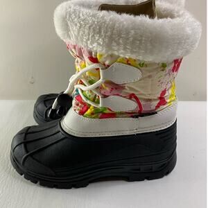 LONSOEN Winter Snow Boots for girls Cold weather Size 30